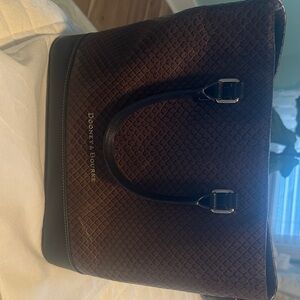 Dooney & Bourke Woven Black and Brown Bag